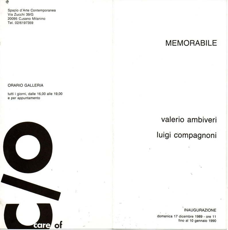Valerio Ambiveri + Luigi Compagnoni • Memorabile